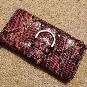 SOLD! * Coach Purple Python Wallet